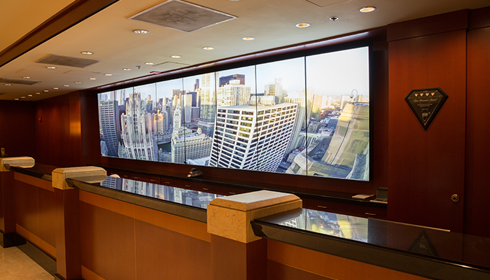 Hotel Lobby LCD Video Wall Installation