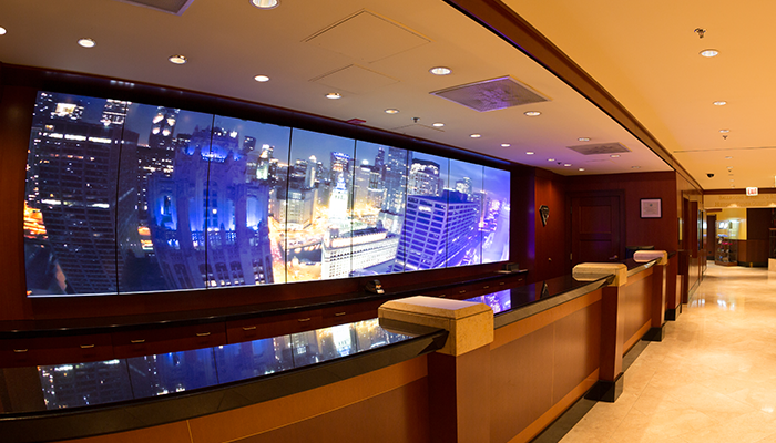 Hotel Lobby LCD Video Wall Installation