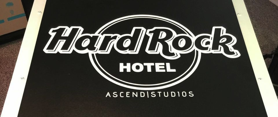 Hard Rock Hotel AV System Sign