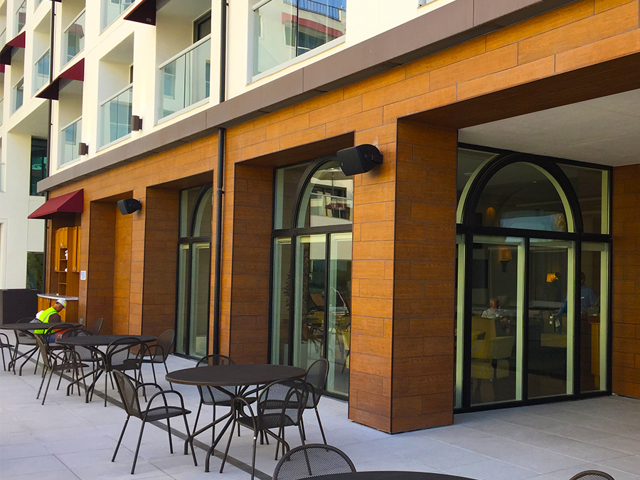 Hotel Restaurant Outdoor Speaker Installation