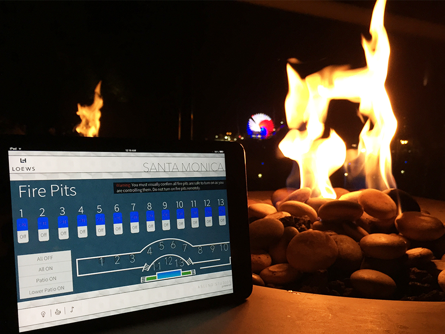 AV System Control of Fire Pit