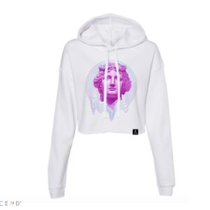 Queen Cropped Hoodie, Front