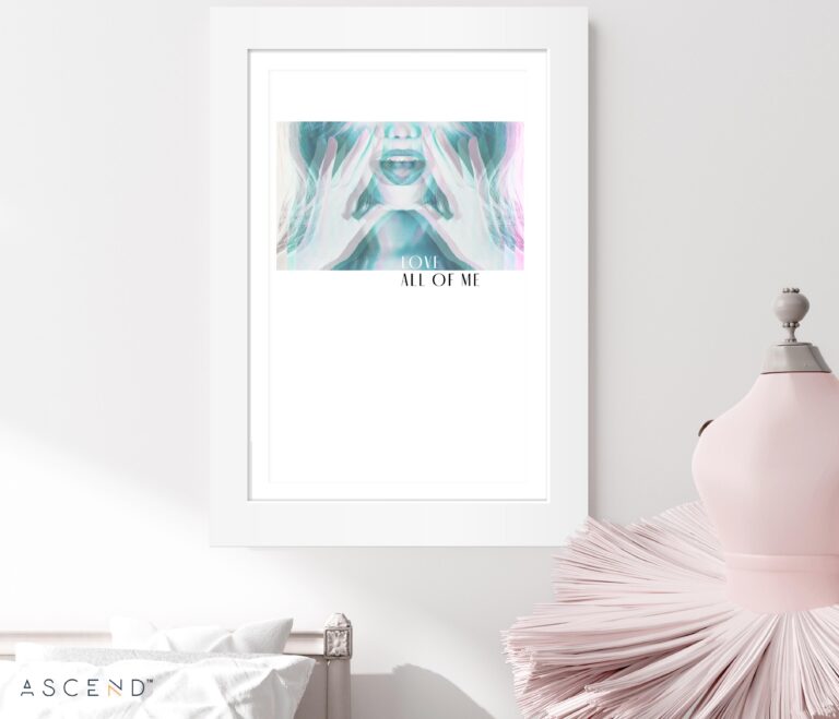 Love All of Me, Framed on Wall